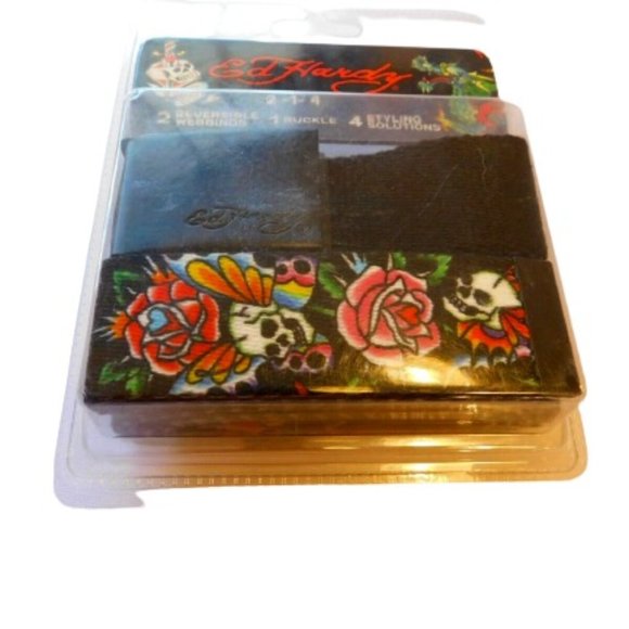 Ed Hardy Other - NEW Ed Hardy 2-Pack Reversible Belts